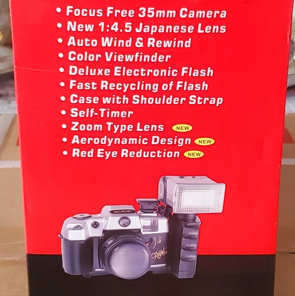 Nikai NK 2121 35MM Camera With Telescopic Flash Self-Timer Great Camera NEW - Picture 2 of 9